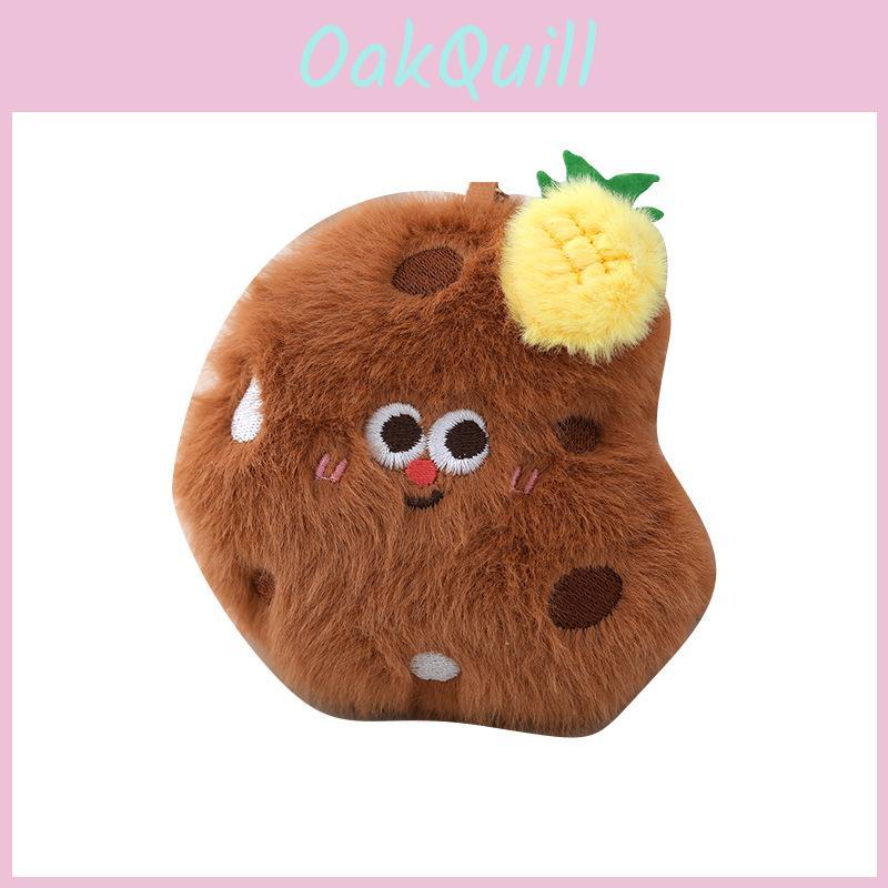 Cartoon Croissant Plush Keychain With Pp Cotton Filling For Bag Accessory