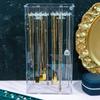 Necklace Holder Stand,Clear Necklace Organizer With 24 Hooks