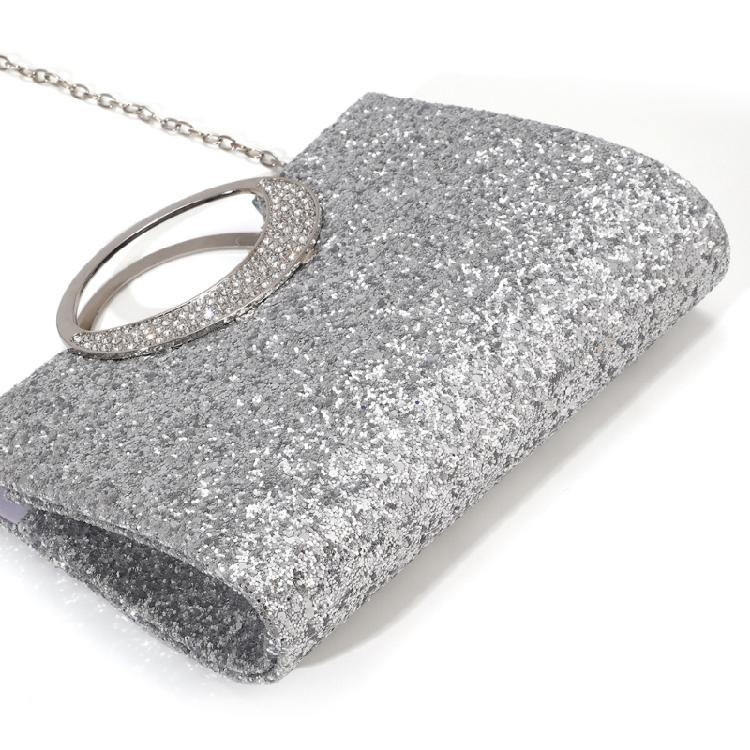 Women's Glitter Top Handle Handbags,Evening Clutches Purse with Chain Shoulder Bag for Party Prom Wedding Cocktail Club