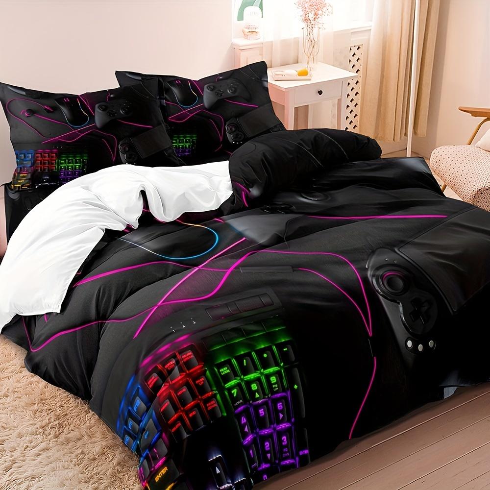 Gamepad Design 3-Piece Duvet Cover Set - Soft & Breathable Bedding, Ideal for Bedroom and Guest Room  Duvet Cover + 2 Pillowcase