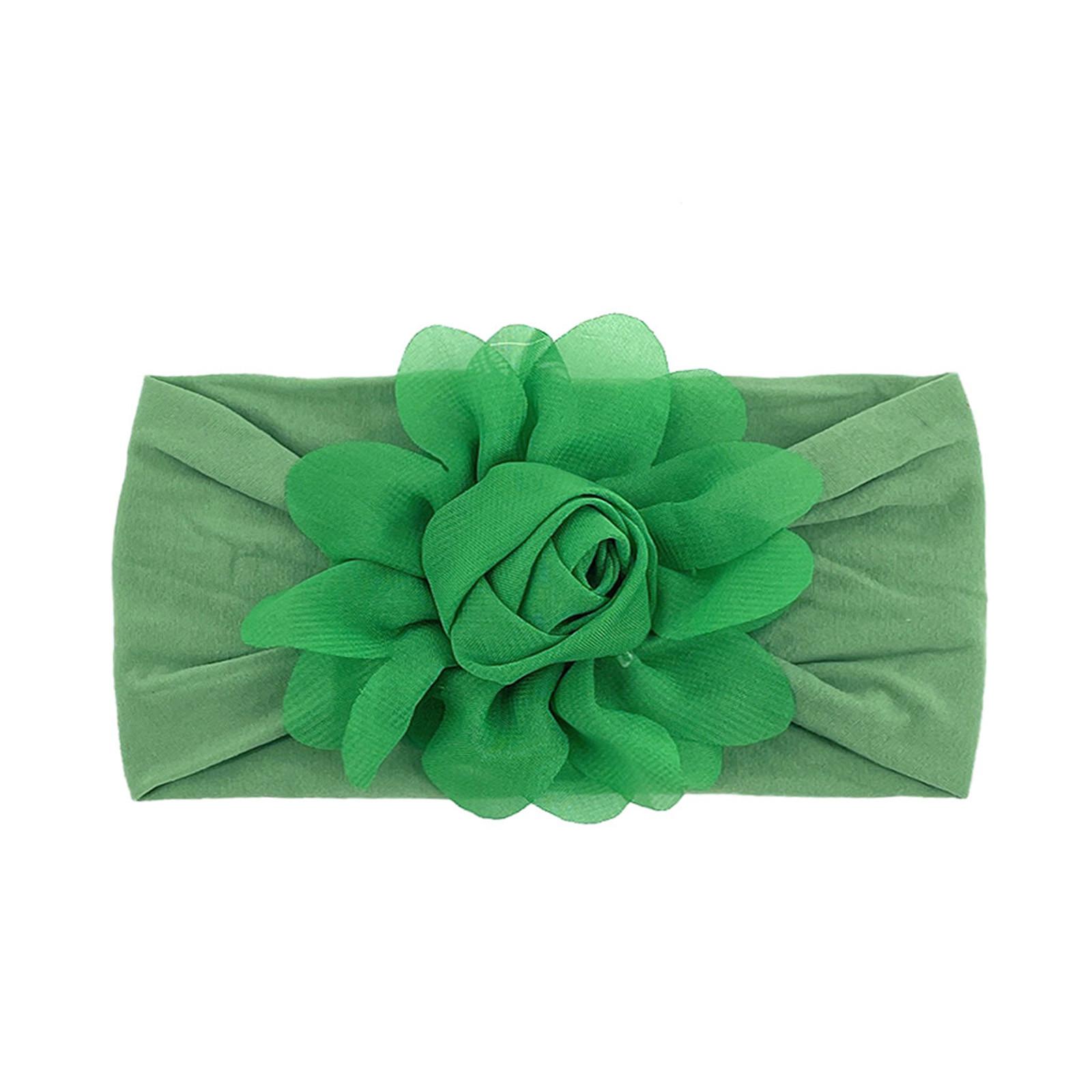 

Детские нейлоновые повязки на голову, резинки для волос с бантом, аксессуары для волос для маленьких девочек, новорожденных, детей ясельного возраста One Size зелёный
