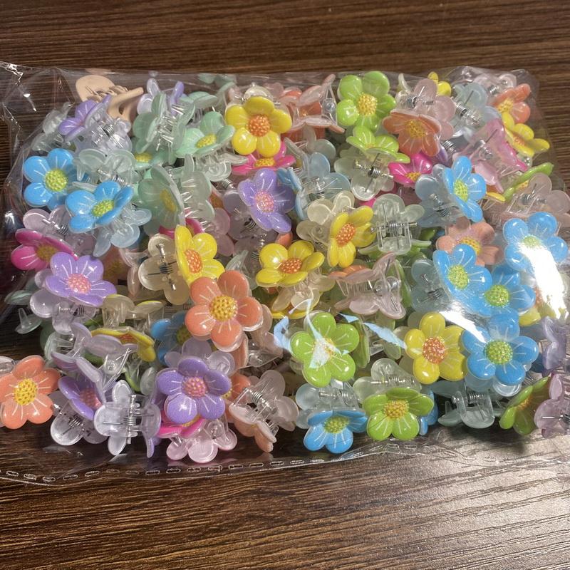 

10/20 шт. Різнокольорові маленькі крабики для волосся для дівчаток міні-крабик-квіточка жіноча мила шпилька для волосся у формі серця дитячі рожеві шпильки для волосся зірочки 20pcs