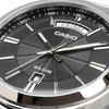 CASIO Analog Quartz Mens Wristwatch MTP-1381D-8AV Metal Band Silver Dark Gray Overseas Model