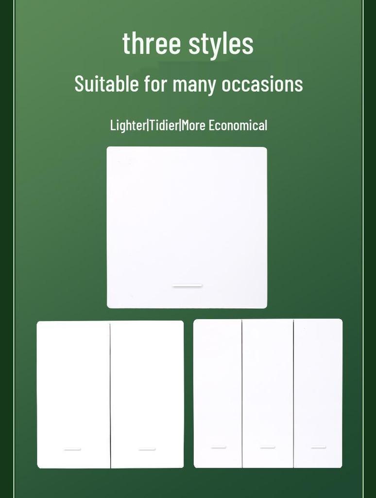 Battery-Free Wireless Switch: Easy Install, Multi-Control, Stick-On Design