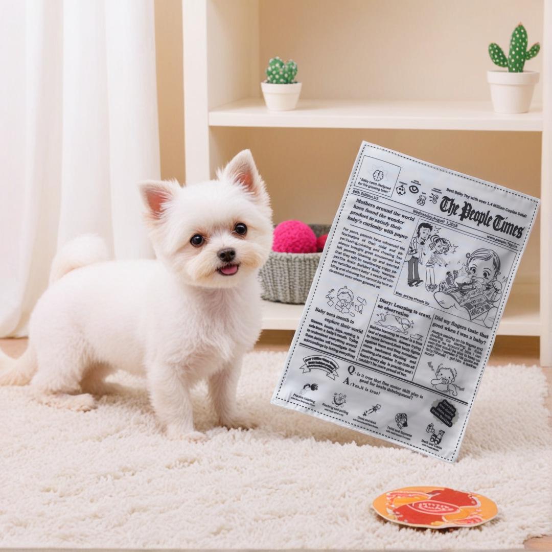 

Игрушка для собак: Имитирующий звук газетный лист для тренировки и чистки зубов