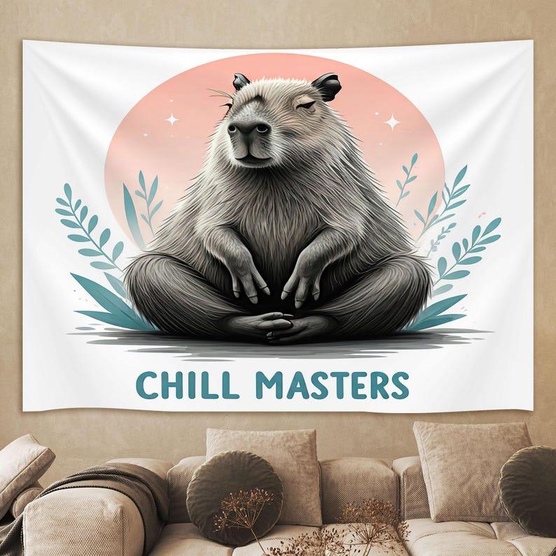 Capybara Chill maters tapestry 75x100
