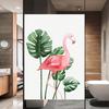 Window Film Privacy Glass Sticker UV Blocking Heat Control Green Plants Flamingo Window Tint window sticker