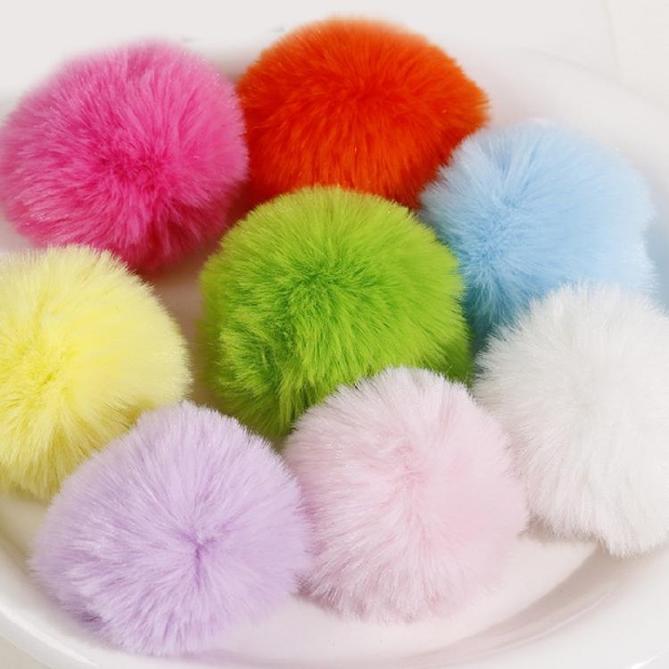 Hair Ball Multicolor Pompoms for Keychains Shoes Hats DIY Handmade Jewelry Craft