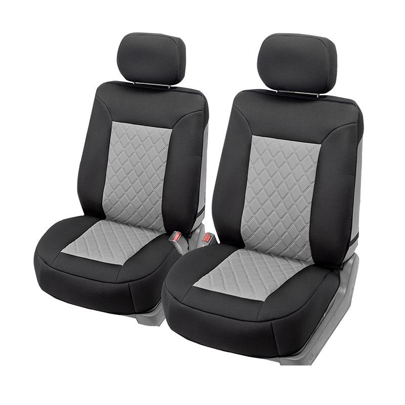 Aicheda 2022 Black Mesh Fabric Car Seat Cover with Grey Diamond Quilting - Universal Four Seasons.