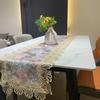 Lace Table Flag, Home Tv Cabinet Cover Cloth Bed Flag Coffee Table Tablecloth, Retro Water-Soluble Lace Table Flag