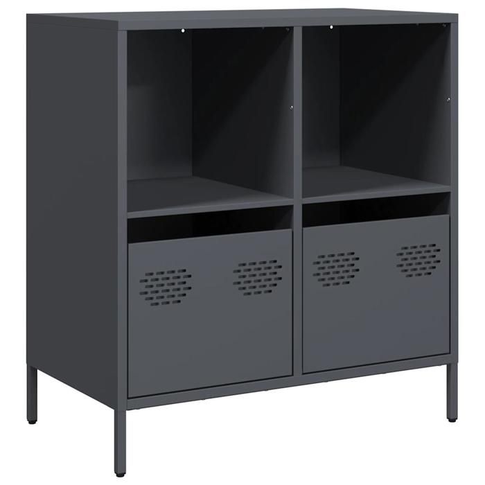 VidaXL Buffet anthracite 68x39x73,5 cm acier laminé à froid, meuble de rangement, meuble de rangement de cuisine, meuble de 851360