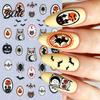 Gothic Nail Stickers Women for Halloween Spooky Ghost Pumpkin Spider Web Bat Long Lasting Decals Thorns Manicure Decal DIY Art Supplies Holiday