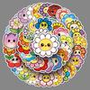 50 Colorful Smiling Face Flower Stickers: Cute Childlike Designs for Children's Rewards & Water Bottle Decoration - Waterproof & Hand-drawn.