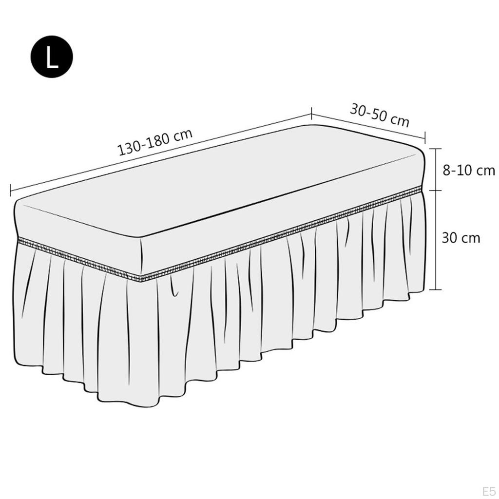 Bench Cover Seersucker Dining Protector Soft Rectangle Stool Covers Seat