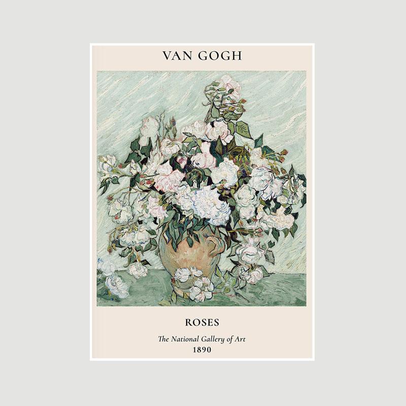 Modern Home Decor Famous Oil Painting Poster Vintage White Paper Poster Wall Art Pictures Living Room Bedroom Bar Cafe Decoration Mural