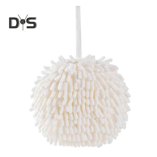 Chenille Hand Towel with Hanging Strap Highly Water Absorbent Soft Superfine Fiber Thickened Reusable Kitchen Bathroom Cleaning Wipe Towel