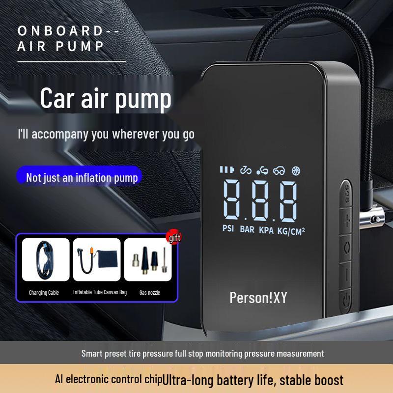 

Беспроводной цифровой автомобильный насос для шин с дисплеем и многофункциональным фонарем