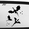 Halloween Window Stickers Flying Bat Car Rearview Mirror Stickers, PVC Decals for Vehicle Versatile Vinyl Surfaces Exterior Decoration, Waterproof