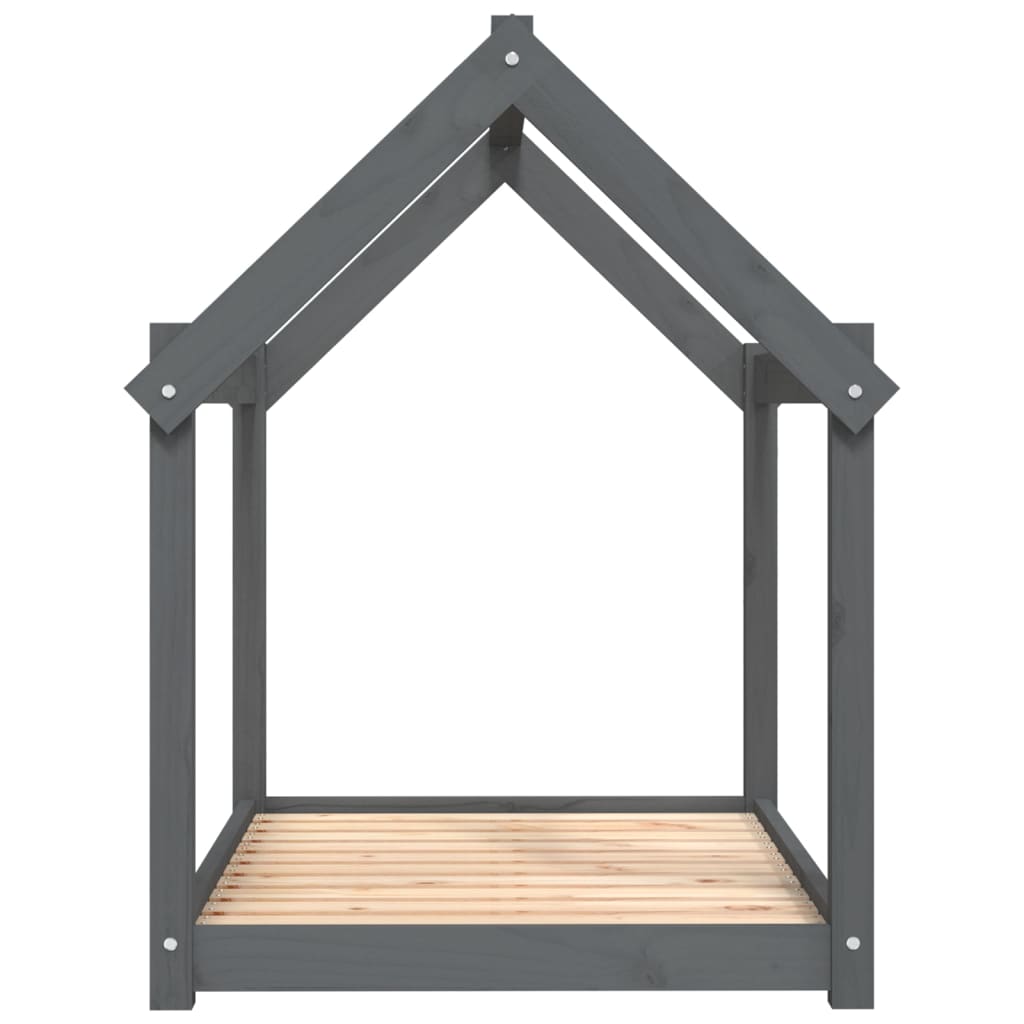 Vidaxl Dog Bed, Grey, 101X70X90 Cm, Solid Pine Wood