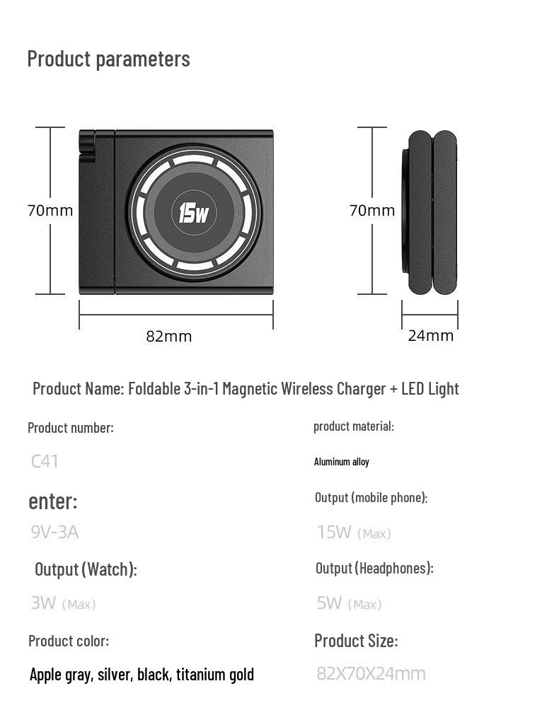 Magnetic 3-in-1 Wireless Charger for Apple Phones - Qi2 Fast Charging Bestseller