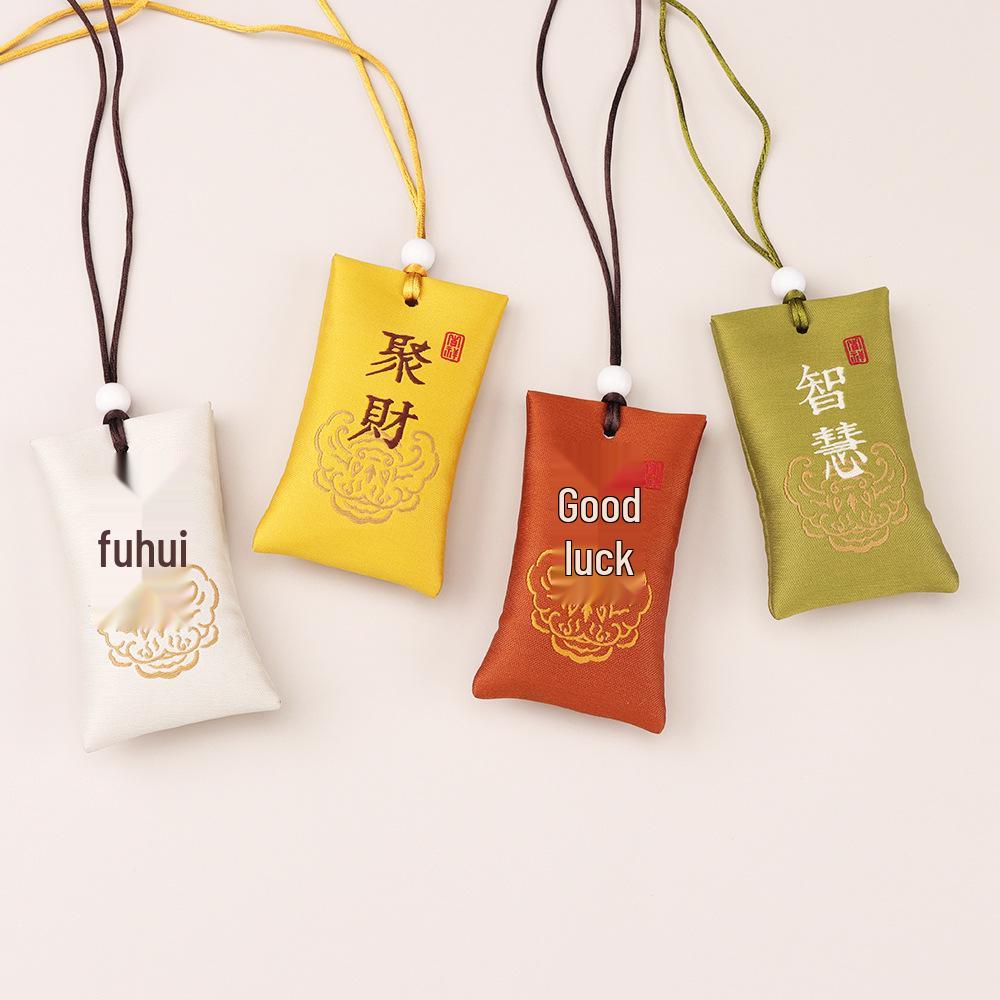 Borsa Portafortuna in Broccato Shangtianzhu Omamori per Fortuna & Salute - Ciondolo Sacchetto Vuoto