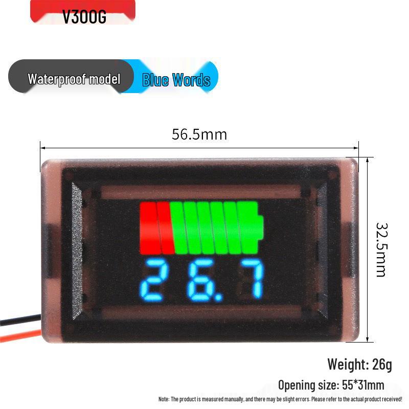 Waterproof Electric Bicycle Digital Voltage Meter with Accurate Battery Power Display