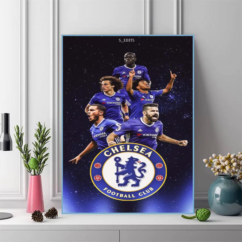 Chelsea FC 100% Round Full Drill 5D DIY Diamond Painting Embroidery Cross Stitch Rhinestone Décor