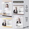 Acrylic Magnetic Photo Frame: Imitation Wood, A4 Wall-Mount, No-Drill Design for Teacher or Coach Profiles