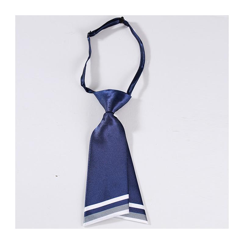 Women's Korean Style Shiny Bow Tie - Knife-Shaped Flat-End Short Tie for Professional Campus Wear