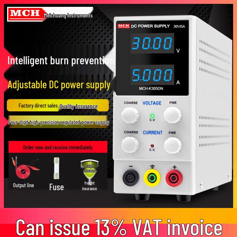 30V 5A/10A Adjustable DC Power Supply with Digital Display and Ammeter