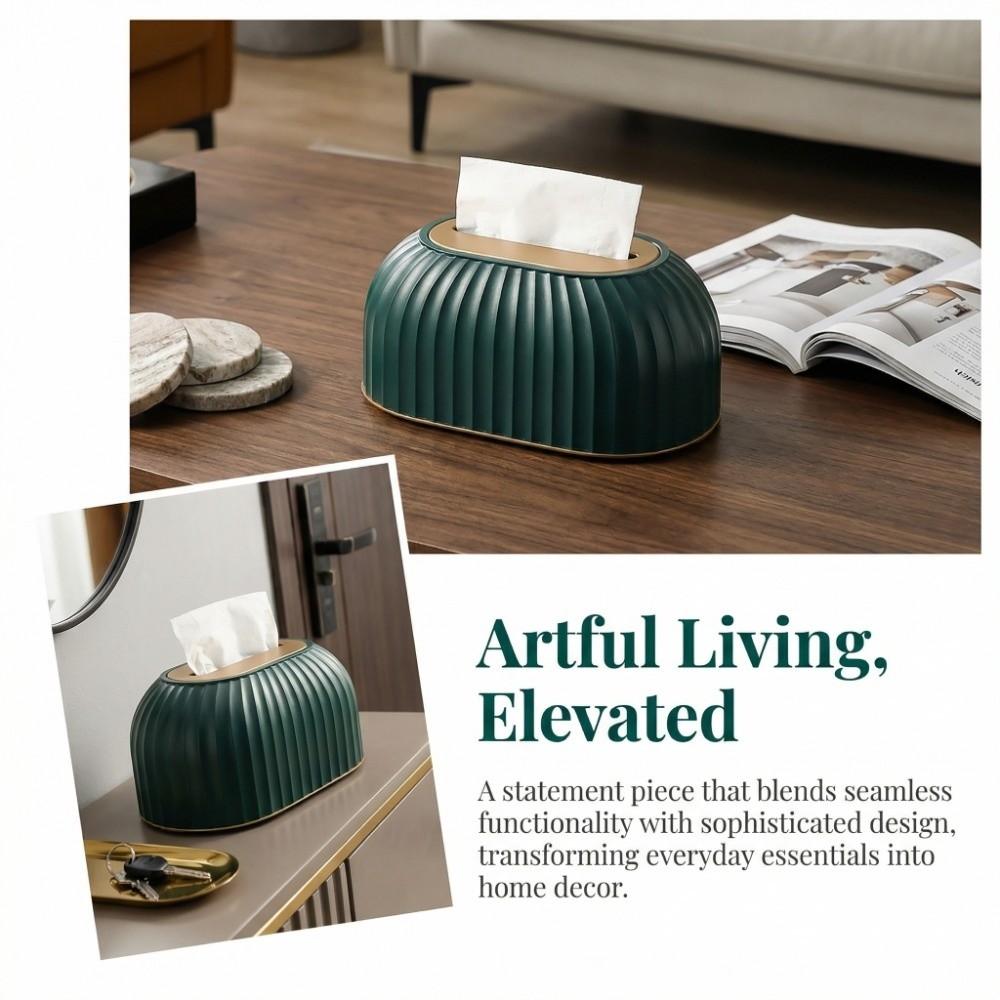Spring Loaded Tissue Holder Light Luxury Storage Box Convenient Desktop Holder  Tissue Storage