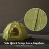 Machine Washable Pet Tent with Mat Breathable Mesh Panels, Sturdy Curved Poles, Hexagonal Bed,