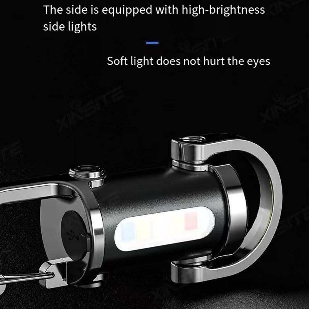 LED Keychain Flashlight with Multiple Modes and External Charging Capability