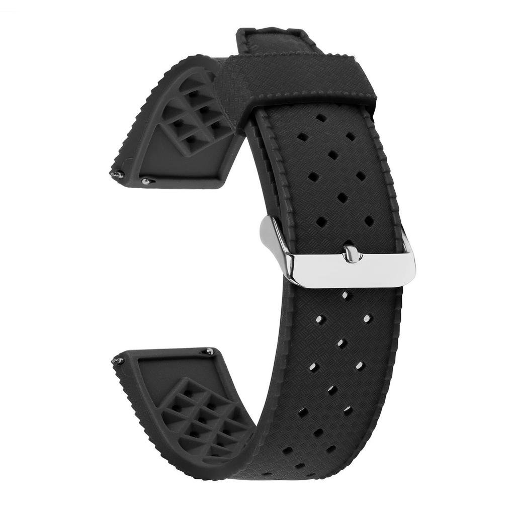 Breathable Silicone TPU Waterproof Sweatproof Unisex Watch Strap - Fits All Brands, 20/22mm