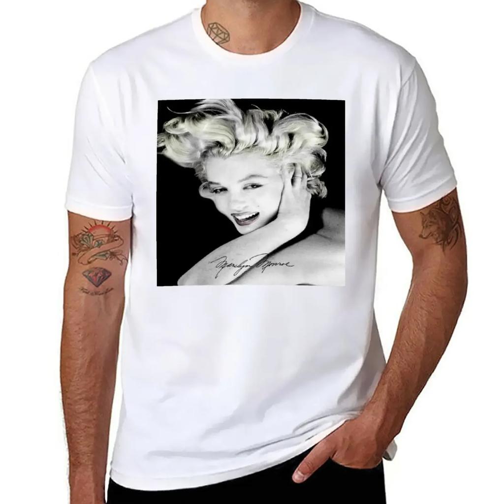MARILYN MONROE' The First American Goddess T-Shirt Aesthetic clothing sweat anime Men's t shirts
