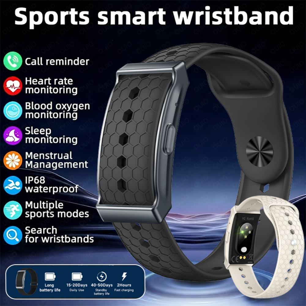 2026 New Smart Bracelet Sport Modes Heart Rate Blood Pressure Long Battery Life IP68 Waterproof Sleep Call Reminder Smart Watch