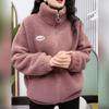 Women's Winter Velvet Jacket - Warm Fleece, Slimming, Loose Fit for Ages 20-60