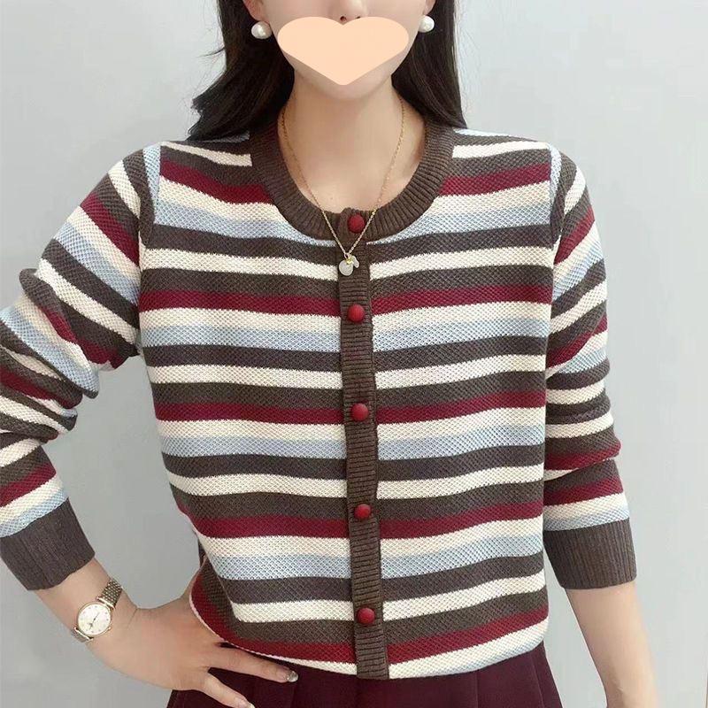 Age-Defying Color Block Knit Sweater for Spring
