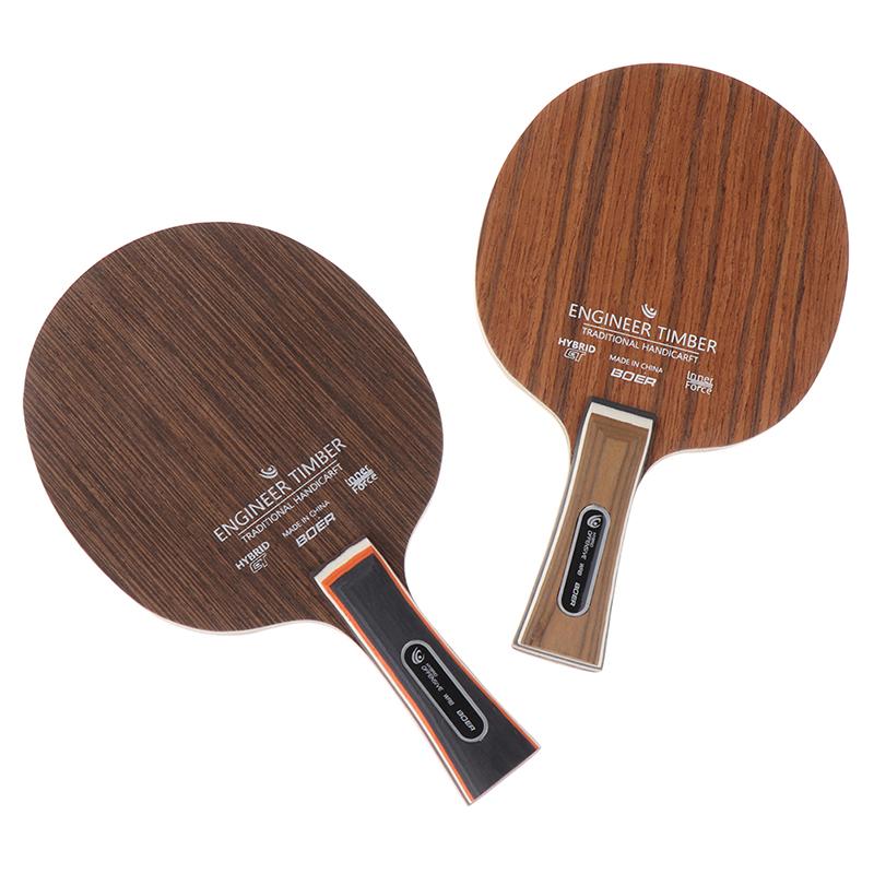 High Quality Ebony Dalbergia Table Tennis Racket Bottom Plate 5 Ply Long Handl
