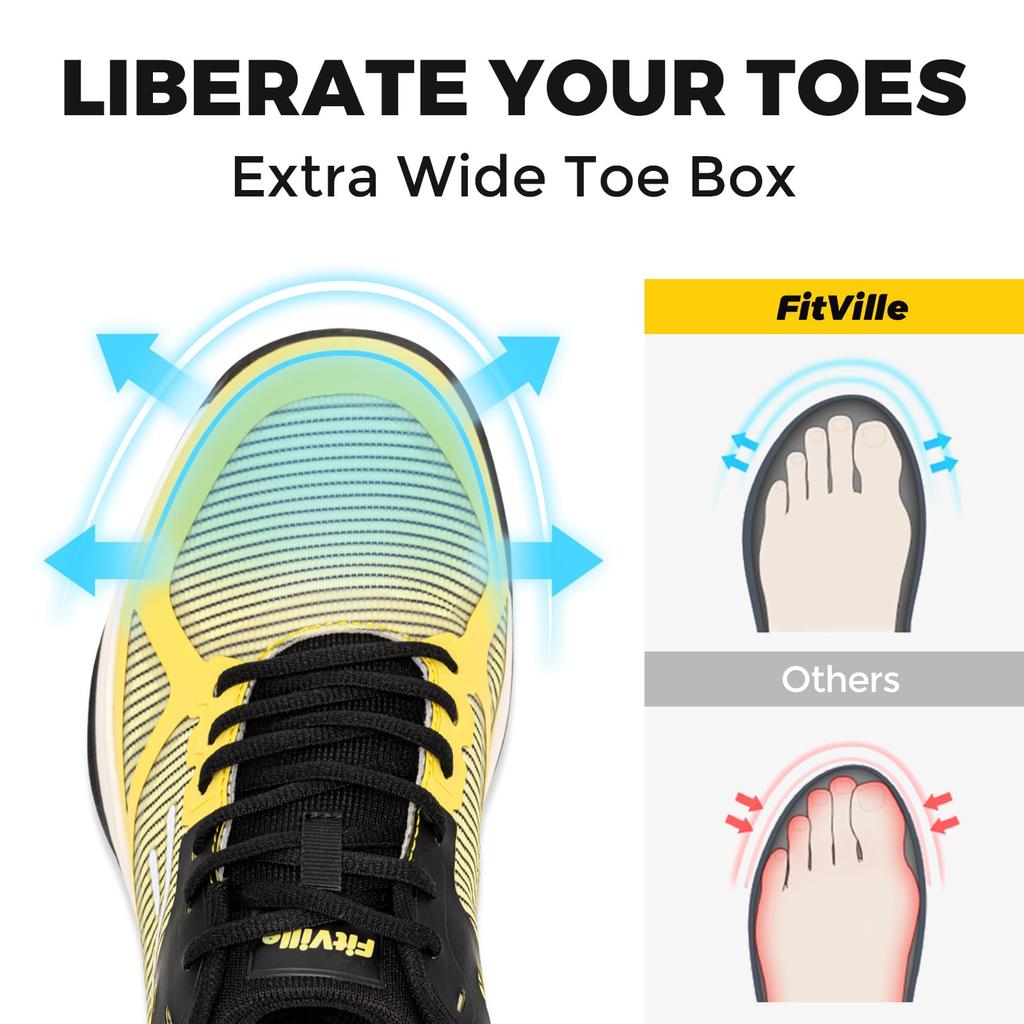 Tennis Wide Soft Tennis High High High Instep [FitVille] Men's Shoes, 2E, 4E, Omni-Clay Court, Lightweight, Breathable, Shoes, Non-slip, Grip,