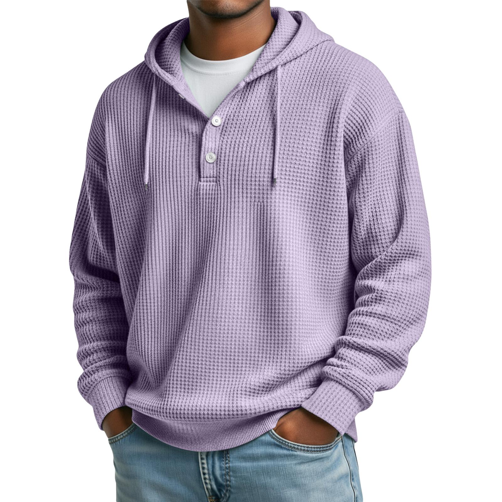 Мужская цветная толстовка с длинным рукавом Мужская модная повседневная толстовка M фиолетовый