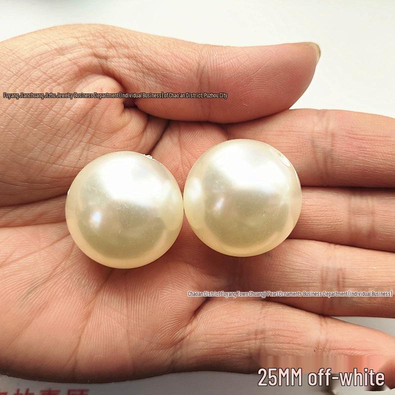 Gör-det-själv Handgjorda ABS Imitation Pärlor Runda Pärlor (4-30 mm) - Material för smyckestillbehör