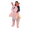 Easter Bunny Inflatable Costume Cute Festive Blow Up Riding Rabbit for Boys Girls Birthday Gifts 120 140cm 47.2 55.1in