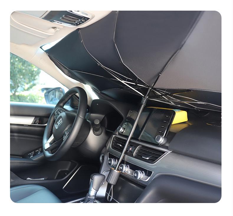 Auto-Windschutzscheiben-Sonnenschirm - Titan-Silber, Hitzeschutz, Keine Installation erforderlich