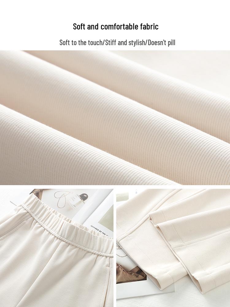 Trendy Women's High-Waisted Wide-Leg Pants for Spring and Autumn 2025 - Slimming Casual Straight-Leg Style
