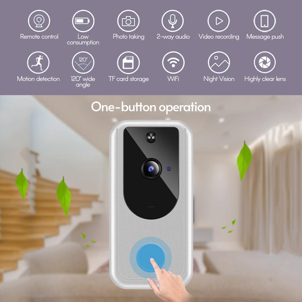Satın alın 720p Wifi Wireless Doorbell Camera Home Security Camera With ...