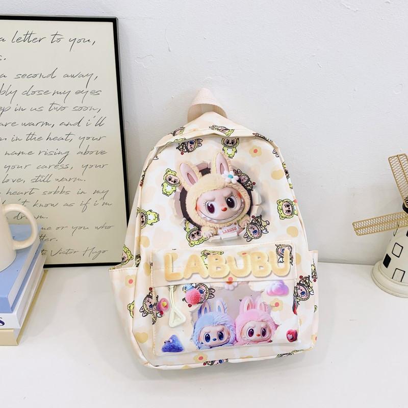 Small Cartoon Bunny Girl Student Backpack With Breathable Oxford Fabric For Daily Use