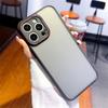 For iPhone 15 Pro Max Case Red Lens Ring Shockproof TPU+PC Translucent Phone Cover