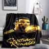 Ronaldo's Real Madrid Legacy Blanket Flannel Throw for Sofa, Indoor, Camping, Living Room, Office, Chair, And Bed Soft Birthday Gift