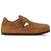 Birkenstock London Suede Leather Mink Unisex Sneakers Brown 1023519